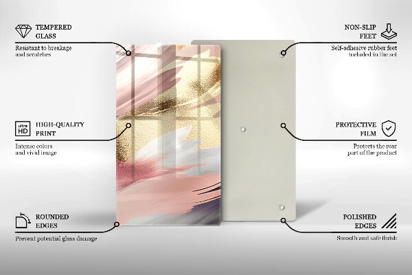 Kryt na indukčnú dosku Pastelové škvrny