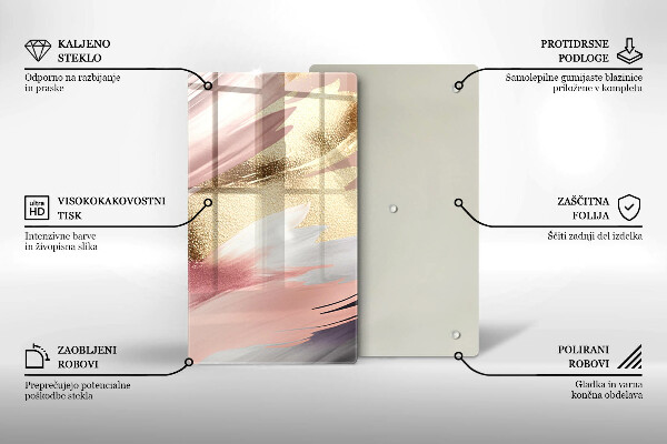 Kryt na indukčnú dosku Pastelové škvrny