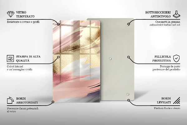 Kryt na indukčnú dosku Pastelové škvrny