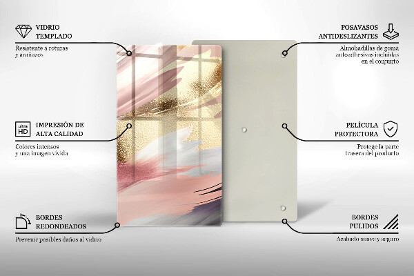 Kryt na indukčnú dosku Pastelové škvrny