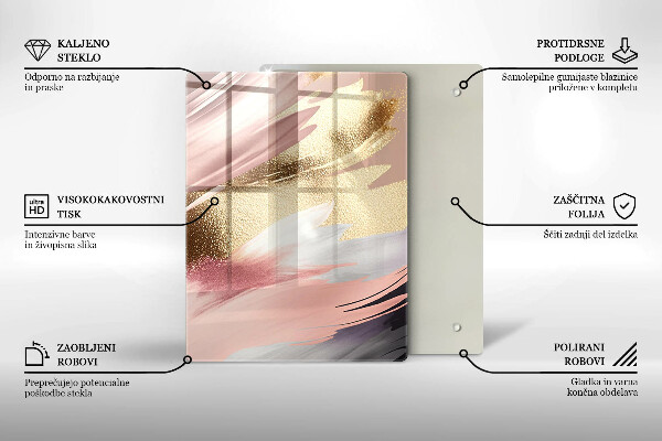 Kryt na indukčnú dosku Pastelové škvrny