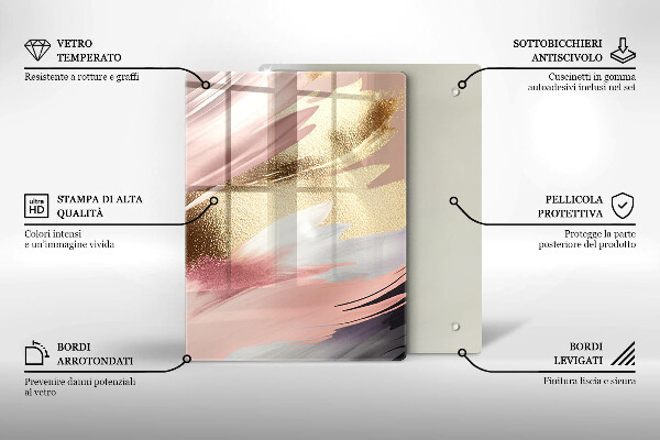 Kryt na indukčnú dosku Pastelové škvrny