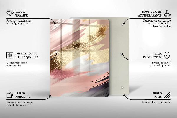 Kryt na indukčnú dosku Pastelové škvrny