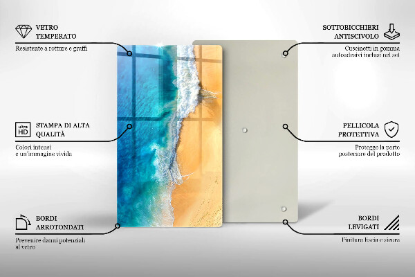 Kryt na indukčnú dosku Pláž a more