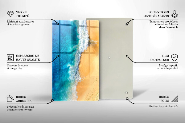 Kryt na indukčnú dosku Pláž a more