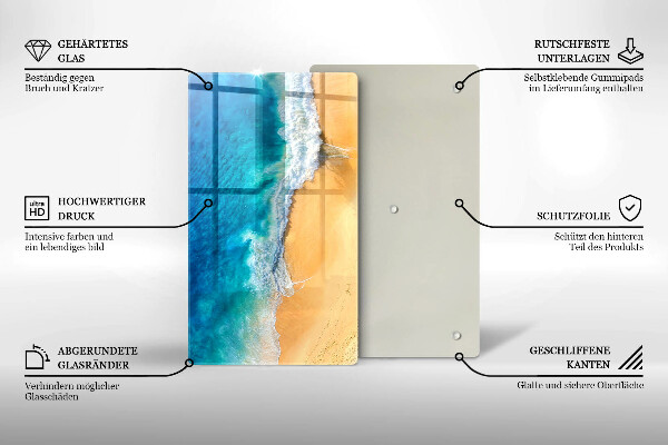 Kryt na indukčnú dosku Pláž a more