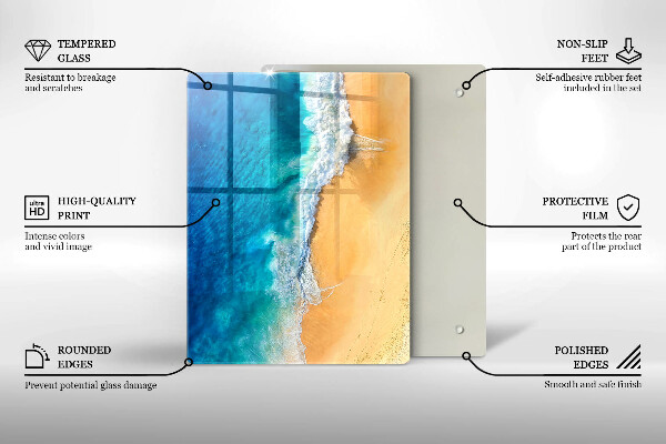 Kryt na indukčnú dosku Pláž a more