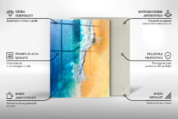 Kryt na indukčnú dosku Pláž a more