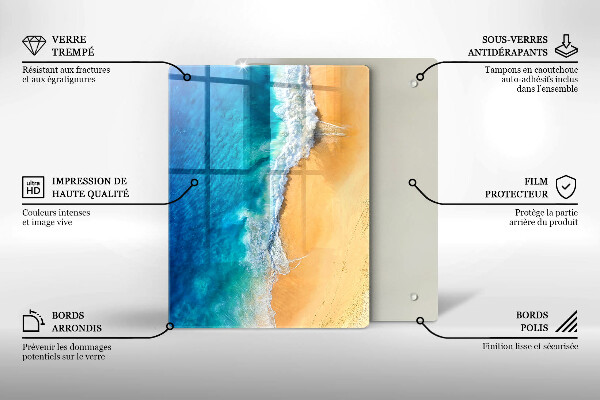 Kryt na indukčnú dosku Pláž a more