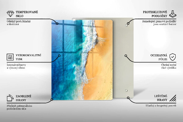 Kryt na indukčnú dosku Pláž a more