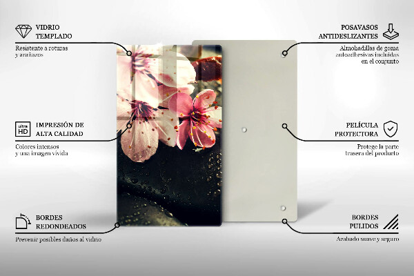 Kryt na indukčnú dosku Kvety zenové kamene