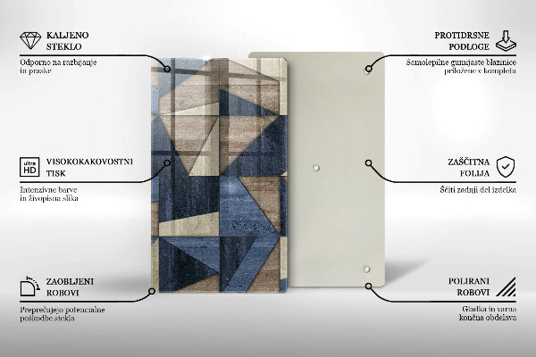 Kryt na indukčnú dosku Geometrická abstrakcia