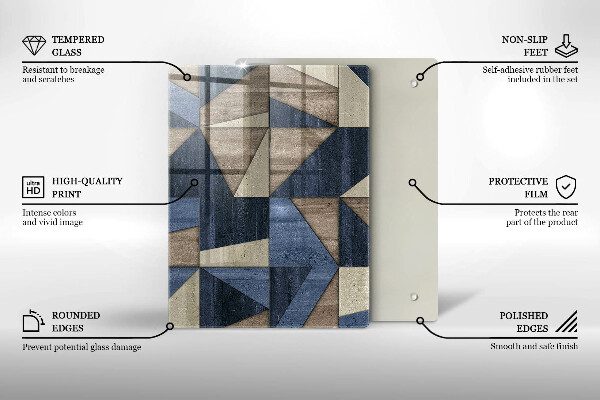 Kryt na indukčnú dosku Geometrická abstrakcia