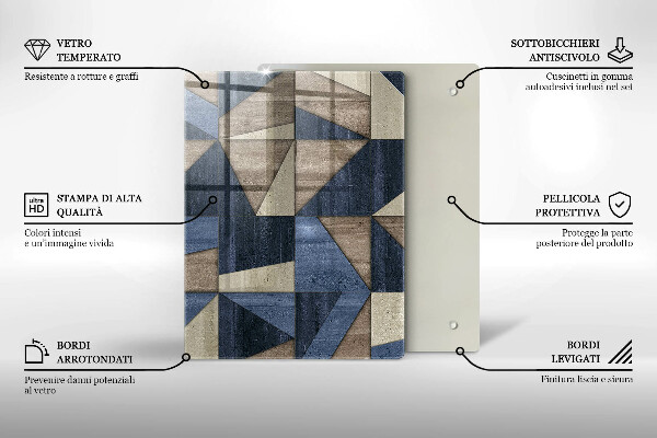 Kryt na indukčnú dosku Geometrická abstrakcia