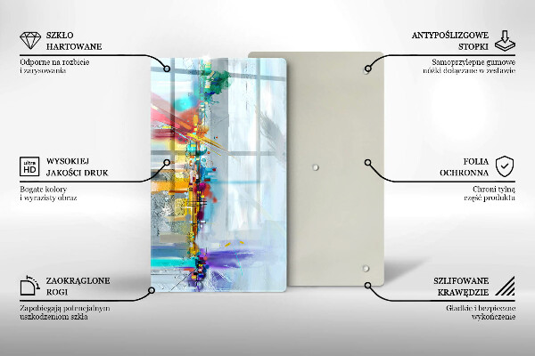 Kryt na indukčnú dosku Maľovaná abstrakcia