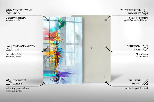 Kryt na indukčnú dosku Maľovaná abstrakcia
