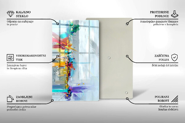 Kryt na indukčnú dosku Maľovaná abstrakcia
