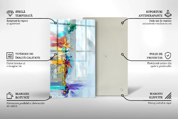 Kryt na indukčnú dosku Maľovaná abstrakcia