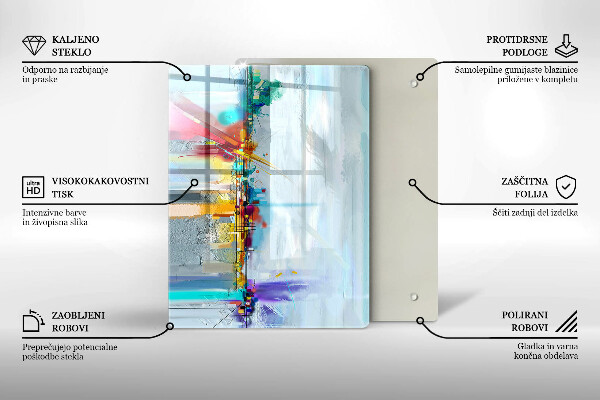 Kryt na indukčnú dosku Maľovaná abstrakcia