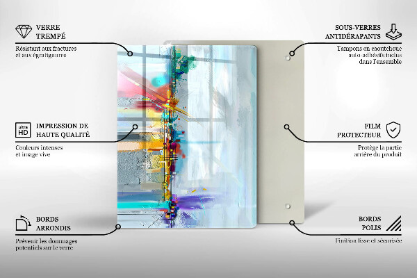 Kryt na indukčnú dosku Maľovaná abstrakcia