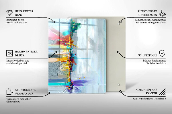 Kryt na indukčnú dosku Maľovaná abstrakcia