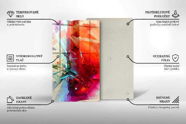 Kryt na indukčnú dosku Maľovaná abstrakcia