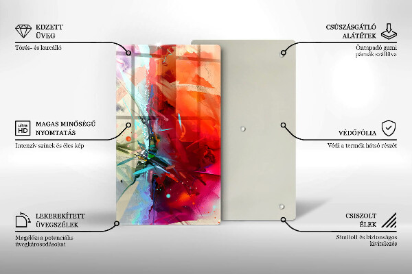 Kryt na indukčnú dosku Maľovaná abstrakcia