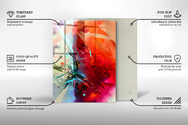 Kryt na indukčnú dosku Maľovaná abstrakcia