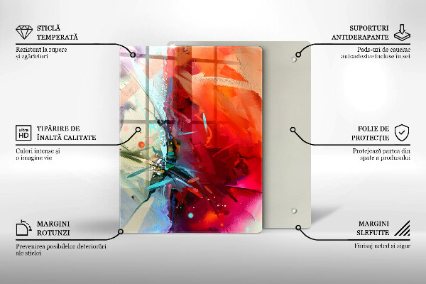 Kryt na indukčnú dosku Maľovaná abstrakcia