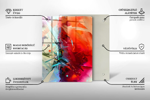 Kryt na indukčnú dosku Maľovaná abstrakcia