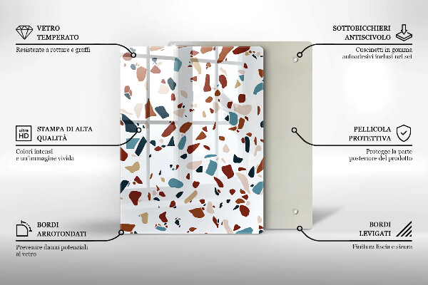 Kryt na indukčnú dosku Dekoratívny kameň