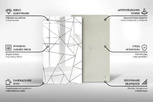 Kryt na sporák Biele trojuholníky