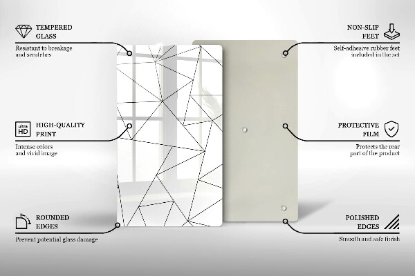 Kryt na sporák Biele trojuholníky