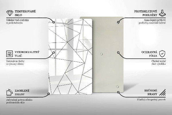 Kryt na sporák Biele trojuholníky