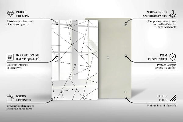 Kryt na sporák Biele trojuholníky