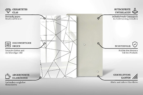 Kryt na sporák Biele trojuholníky