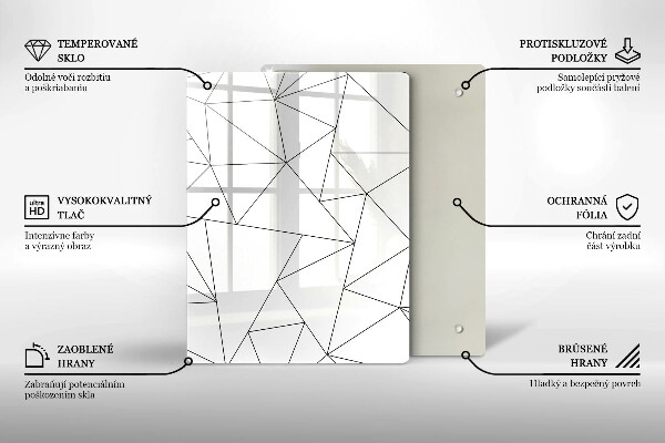 Kryt na sporák Biele trojuholníky