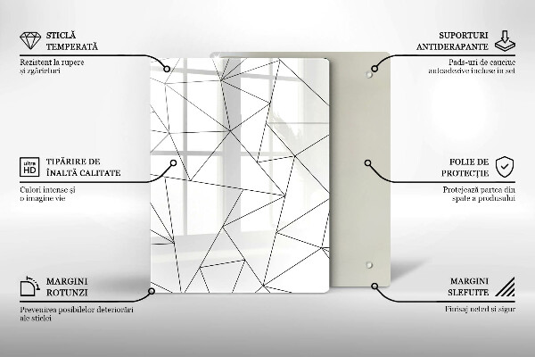Kryt na sporák Biele trojuholníky