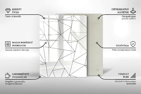 Kryt na sporák Biele trojuholníky
