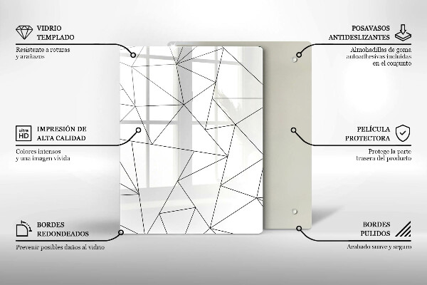 Kryt na sporák Biele trojuholníky