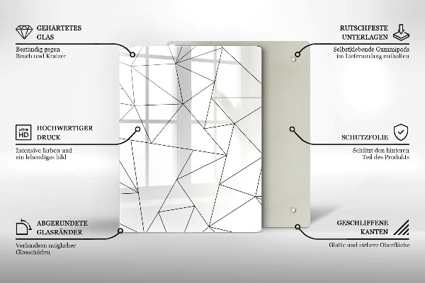Kryt na sporák Biele trojuholníky