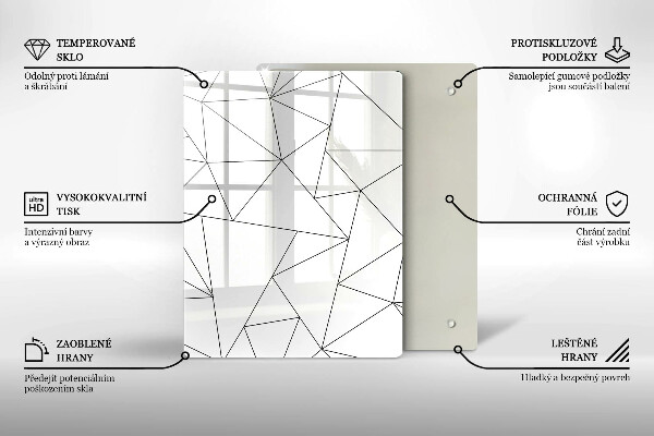 Kryt na sporák Biele trojuholníky