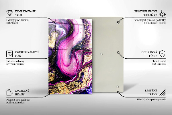 Kryt na indukčnú dosku Abstraktné prevedenie zlaté