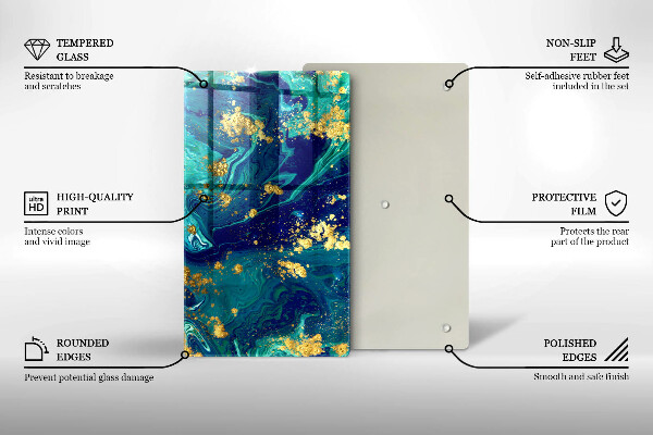 Kryt na sporák Abstrakcia so zlatom