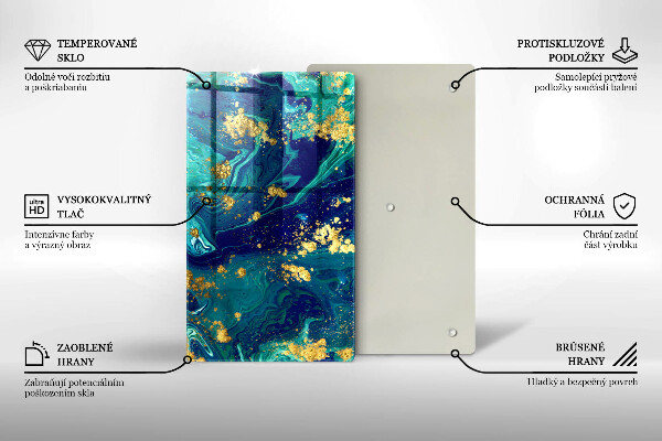 Kryt na sporák Abstrakcia so zlatom