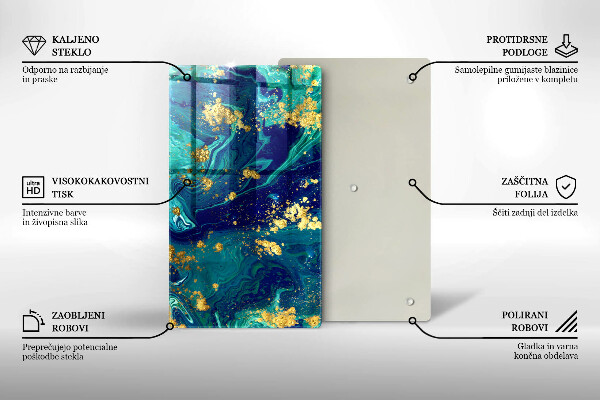 Kryt na sporák Abstrakcia so zlatom