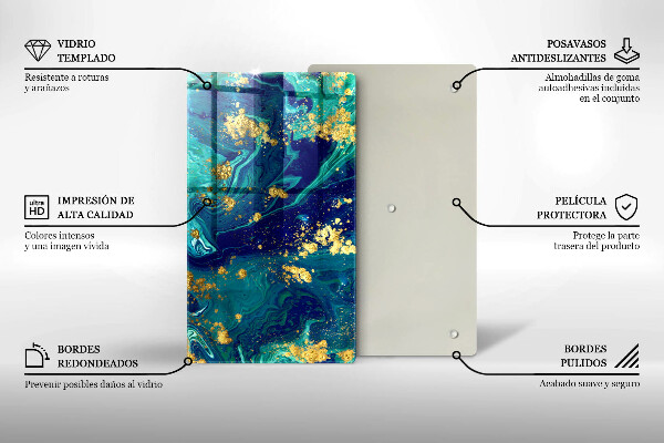 Kryt na sporák Abstrakcia so zlatom