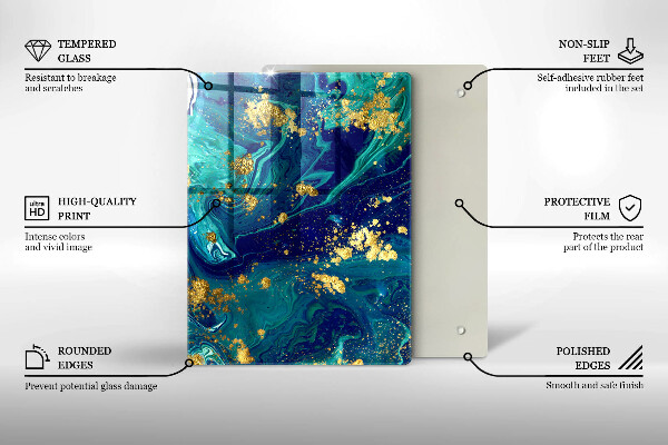 Kryt na sporák Abstrakcia so zlatom