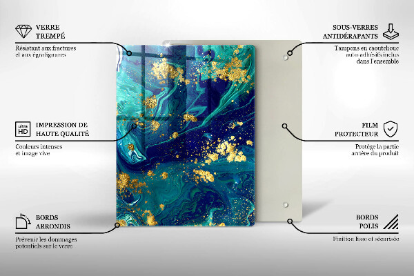 Kryt na sporák Abstrakcia so zlatom