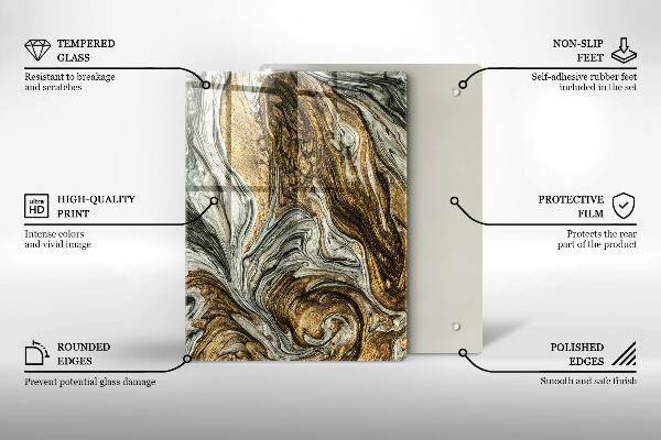 Kryt na indukčnú dosku Bohatá abstrakcia